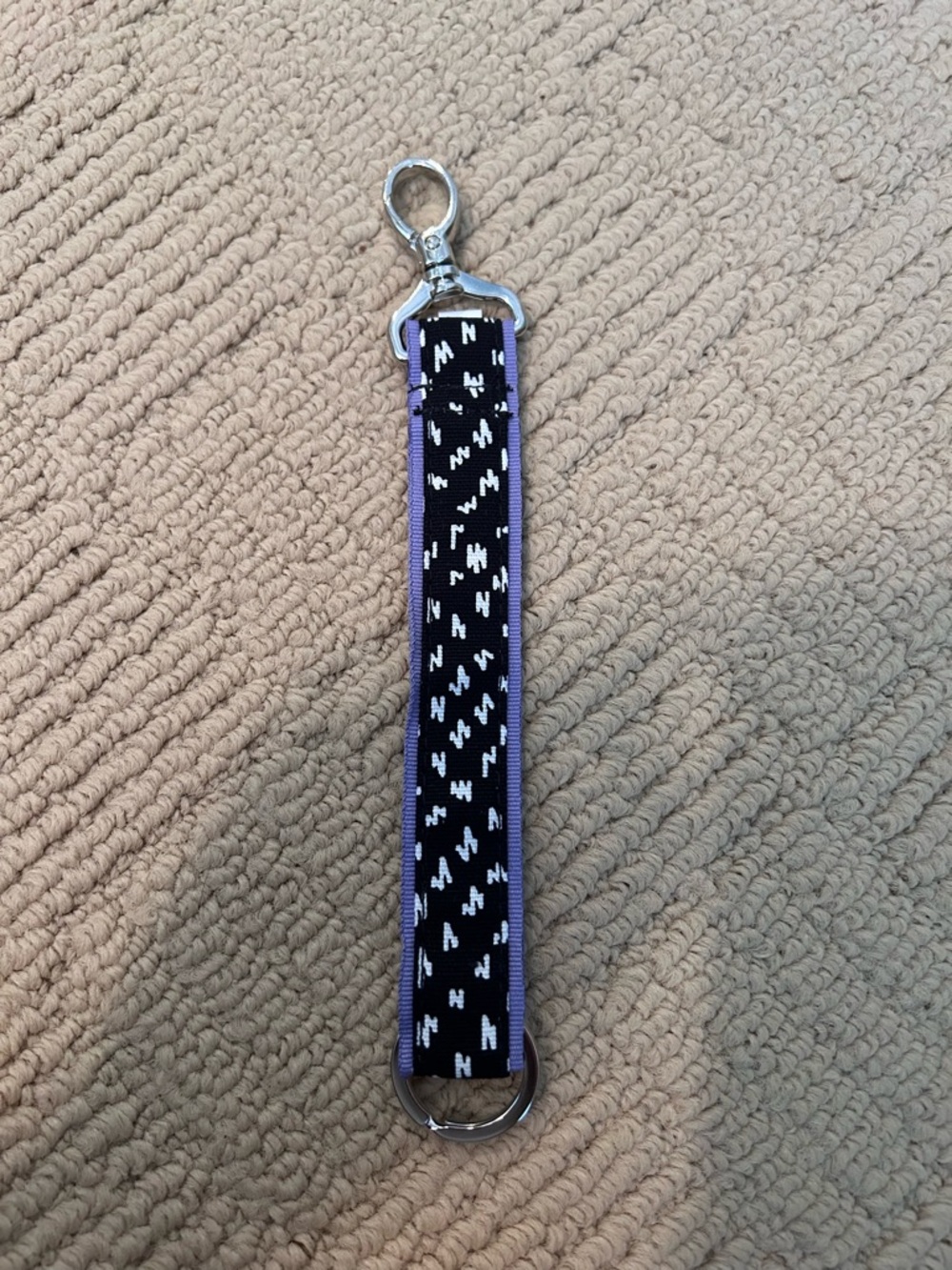 thirty-one Black and Lavender Key Fob Wristlet